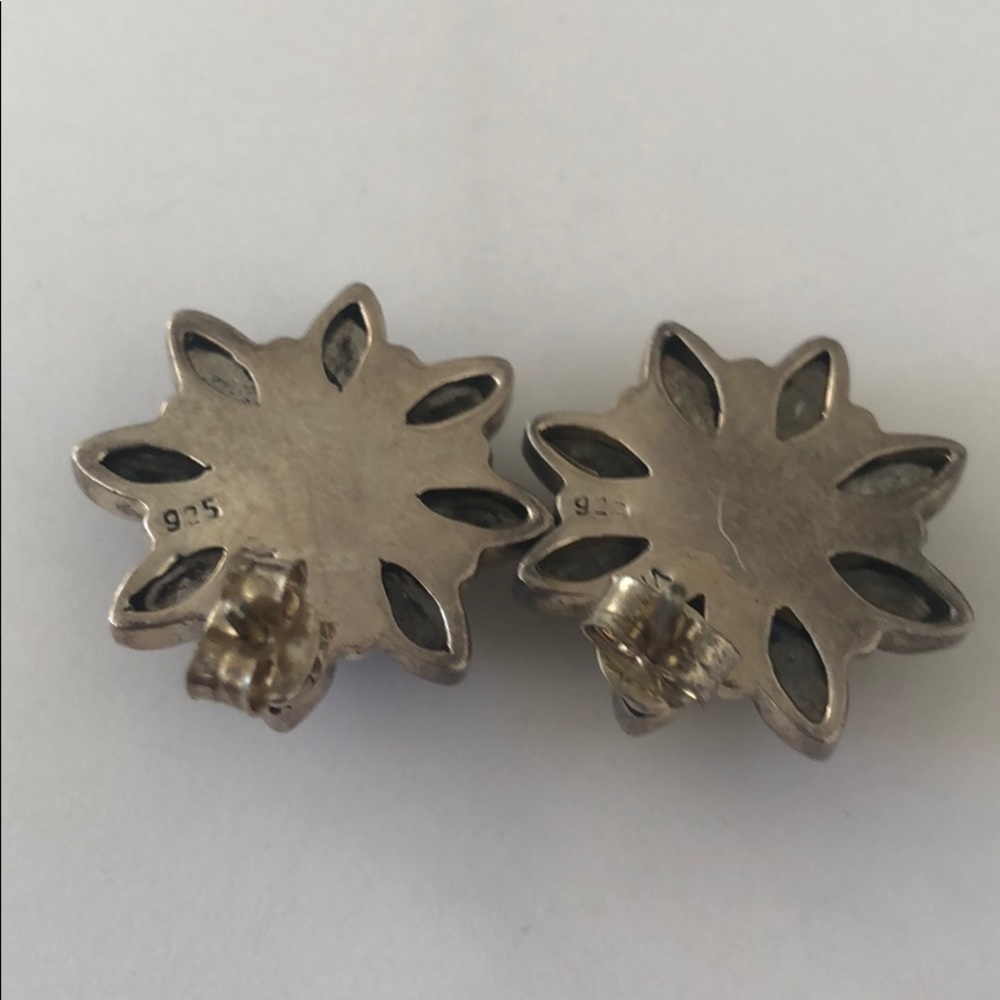 Sterling Multi Stone And Pearl India Earrings 925 - Picture 3 of 8